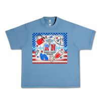 Pebble Blue American memorial day rn registered nurse Urban Heavy Tee - TumblerDesignByShophia