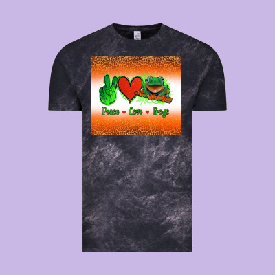 Peace Love Frogs Vintage Tee Designed By Jasminsmagicworld