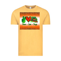 Vintage Mustard peace love frogs Vintage Tee - Jasminsmagicworld