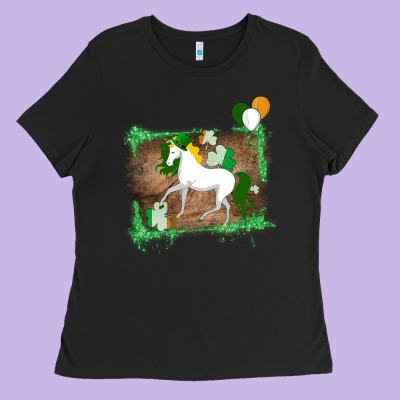 Unicorn Dabbing With Shamrock For St. Patricks Day Ladies Tee Designed By Bettercallsaul