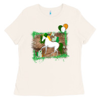 Bone Unicorn Dabbing with Shamrock for St. Patricks Day Ladies Tee - Bettercallsaul