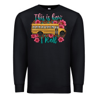 Black this is how i roll school bus Premium Sweatshirt - Artiststas