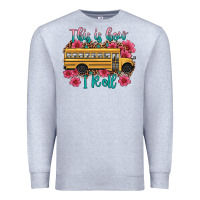 Heather Grey this is how i roll school bus Premium Sweatshirt - Artiststas