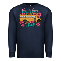 Navy this is how i roll school bus Premium Sweatshirt - Artiststas