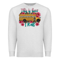 Oatmeal Heather this is how i roll school bus Premium Sweatshirt - Artiststas