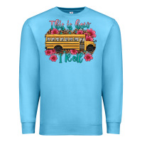 Ocean Blue this is how i roll school bus Premium Sweatshirt - Artiststas
