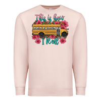 Pale Pink this is how i roll school bus Premium Sweatshirt - Artiststas