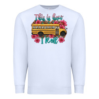 White this is how i roll school bus Premium Sweatshirt - Artiststas