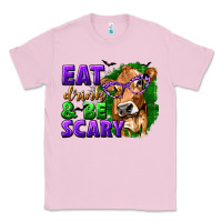 Bubblegum Pink Eat Drink and Be Scary with Halloween Classic Tee - texasbilliewilder