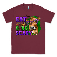 Burgundy Eat Drink and Be Scary with Halloween Classic Tee - texasbilliewilder