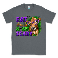 Charcoal Heather Eat Drink and Be Scary with Halloween Classic Tee - texasbilliewilder