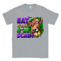 Heather Grey Eat Drink and Be Scary with Halloween Classic Tee - texasbilliewilder