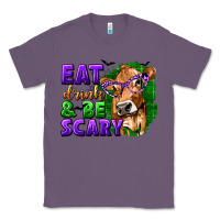 Lavender Eat Drink and Be Scary with Halloween Classic Tee - texasbilliewilder