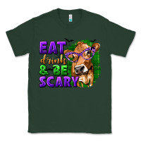 Sports Green Eat Drink and Be Scary with Halloween Classic Tee - texasbilliewilder