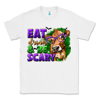 White Eat Drink and Be Scary with Halloween Classic Tee - texasbilliewilder