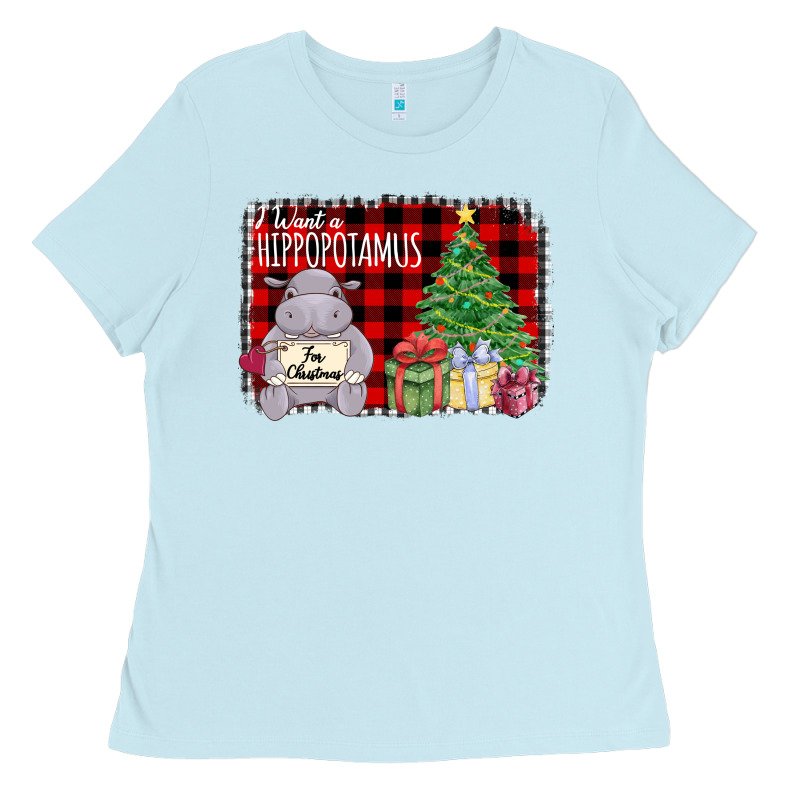 I Want Hippopotamus For Christmas Ladies Tee by Bettercallsaul | Teevron