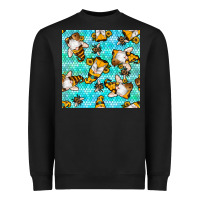 Black honey bee gnomes seamless pattern Heavyweight Sweatshirt - BundleAndBundleShop