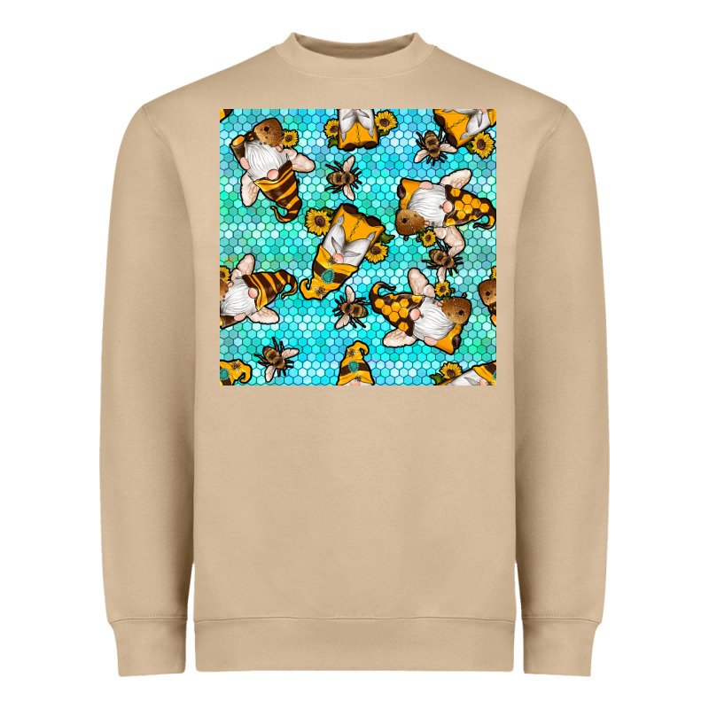 Honey Bee Gnomes Seamless Pattern Heavyweight Sweatshirt by BundleAndBundleShop | Teevron