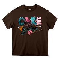Chocolate Brown Caregiver Heavy Core Tee - LillyAllenDesigns