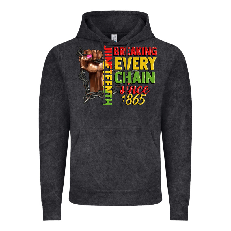 Juneteenth Breaking Every Chain Since 1865 Woman F Vintage Hoodie by CowGirlArtShop | Teevron