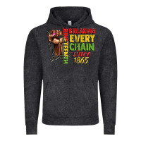 Vintage Black juneteenth breaking every chain since 1865 woman f Vintage Hoodie - CowGirlArtShop