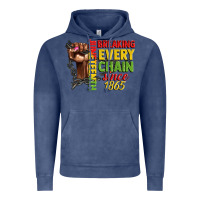 Vintage Denim juneteenth breaking every chain since 1865 woman f Vintage Hoodie - CowGirlArtShop