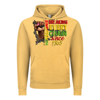 Vintage Mustard juneteenth breaking every chain since 1865 woman f Vintage Hoodie - CowGirlArtShop