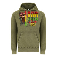 Vintage Olive juneteenth breaking every chain since 1865 woman f Vintage Hoodie - CowGirlArtShop