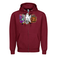 Burgundy boo Zipper Hoodie - SublimationCraftShop