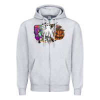 Heather Grey boo Zipper Hoodie - SublimationCraftShop