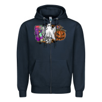 Navy boo Zipper Hoodie - SublimationCraftShop