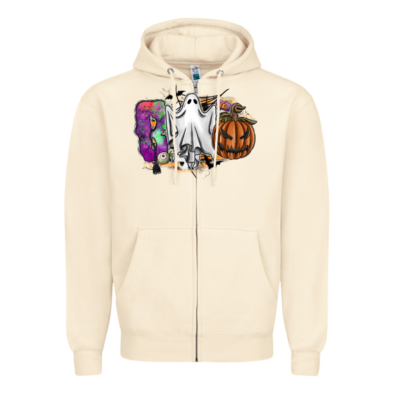 Boo Zipper Hoodie by SublimationCraftShop | Teevron