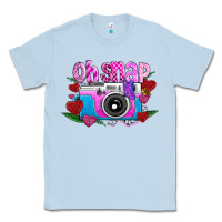 Dusty Blue Oh Snap Classic Tee - CowhideDigitalArt