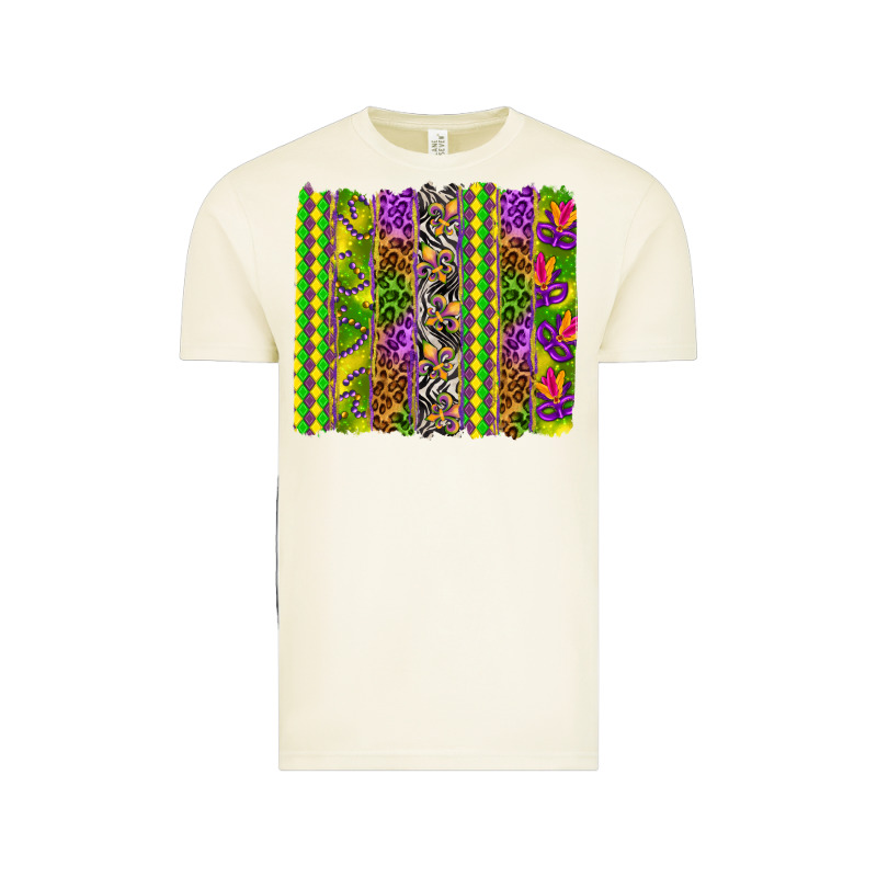 Mardi Gras Brushstroke Vintage Tee by HowdyJamesFarm | Teevron