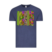 Vintage Denim Mardi Gras brushstroke Vintage Tee - HowdyJamesFarm