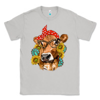 Moon Dust Western Cow with Sunflowers and Gemstone Classic Tee - texasbilliewilder