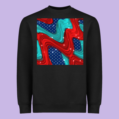 American Flag Stripes Seamless Pattern Heavyweight Sweatshirt Designed By Bundleandbundleshop
