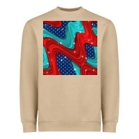 Mushroom american flag stripes seamless pattern Heavyweight Sweatshirt - BundleAndBundleShop