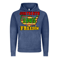 Vintage Denim juneteenth 1865 freedom Vintage Hoodie - CowGirlArtShop
