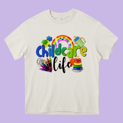 Childcare Life Heavy Core Tee Designed By Lillyallendesigns