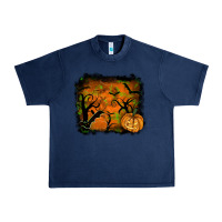 Navy Halloween Background Urban Heavy Tee - RanaPortraitStore