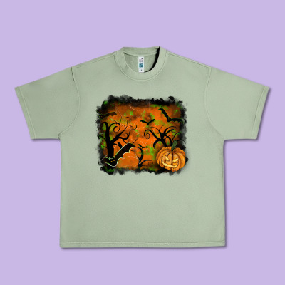 Halloween Background Urban Heavy Tee Designed By Ranaportraitstore