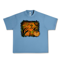 Pebble Blue Halloween Background Urban Heavy Tee - RanaPortraitStore