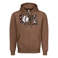 Chestnut for the love of the game baseball Zipper Hoodie - CowhideDigitalArt