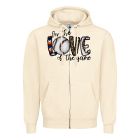 Sandshell for the love of the game baseball Zipper Hoodie - CowhideDigitalArt