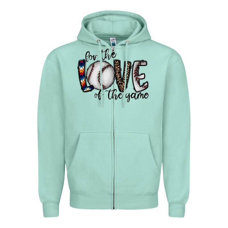 For The Love Of The Game Baseball Zipper Hoodie by CowhideDigitalArt | Teevron