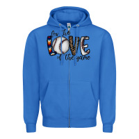 True Royal for the love of the game baseball Zipper Hoodie - CowhideDigitalArt