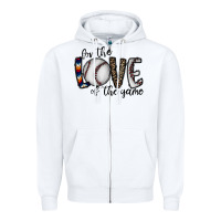 White for the love of the game baseball Zipper Hoodie - CowhideDigitalArt