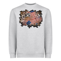 Heather Grey 4th of july background Heavyweight Sweatshirt - BundleAndBundleShop