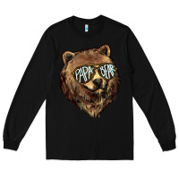 Black Papa Bear Long Sleeve Tee - HowdyJamesFarm